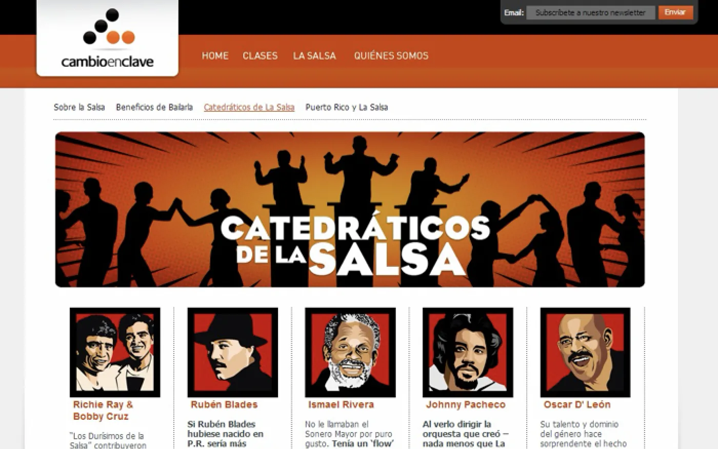 Catedráticos de la Salsa, the editorial series that made the site a place to rea