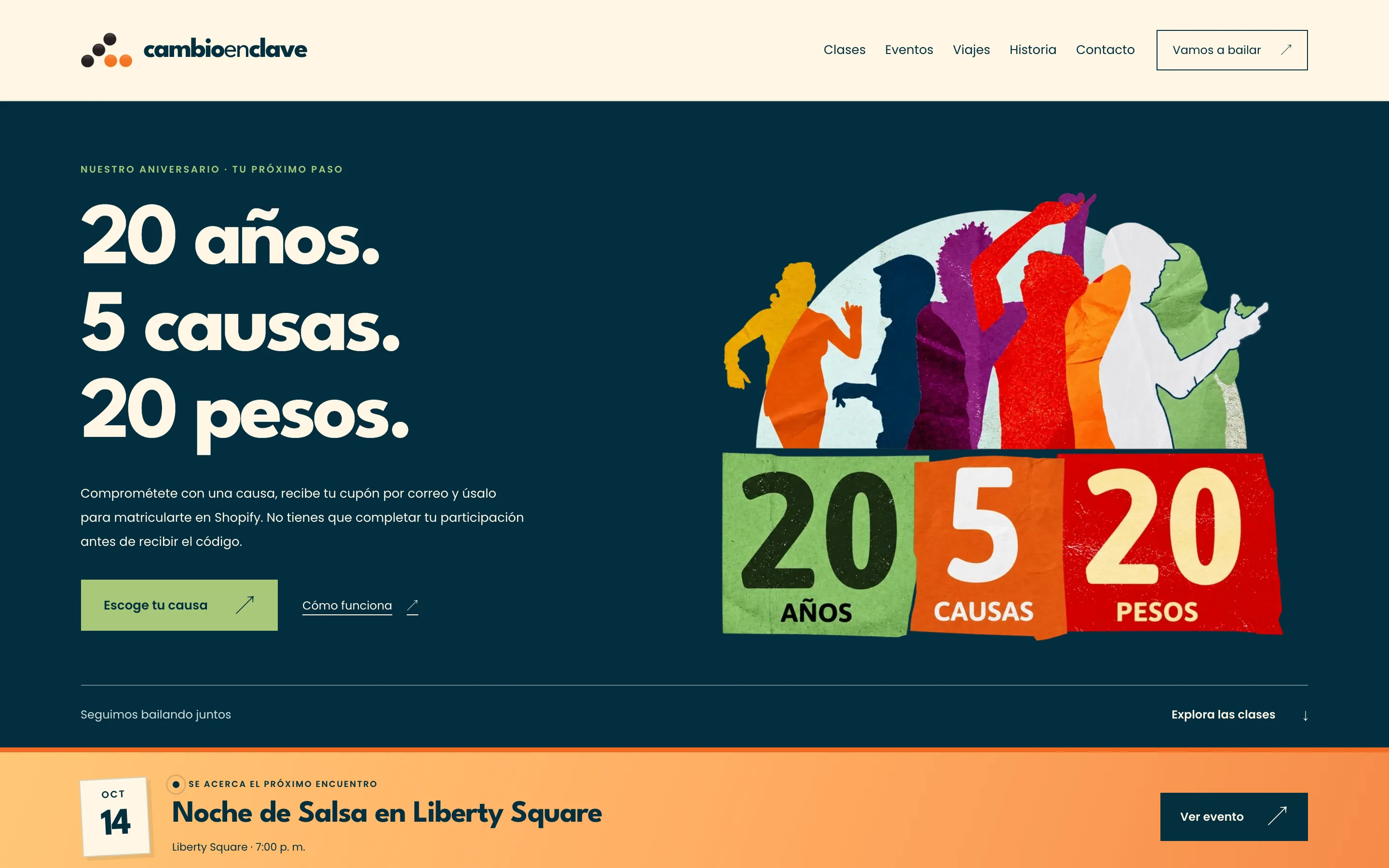 Cambio en Clave, the movement, hero screenshot