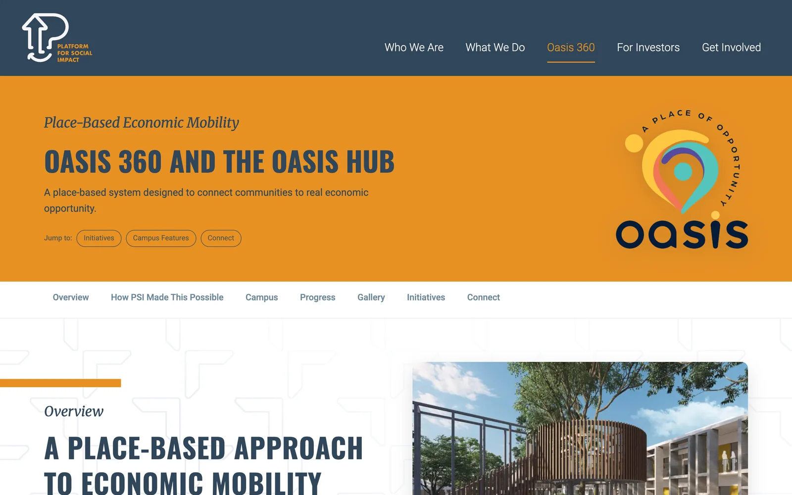 Oasis 360 and the Oasis Hub: the place-based system that connects communities to
