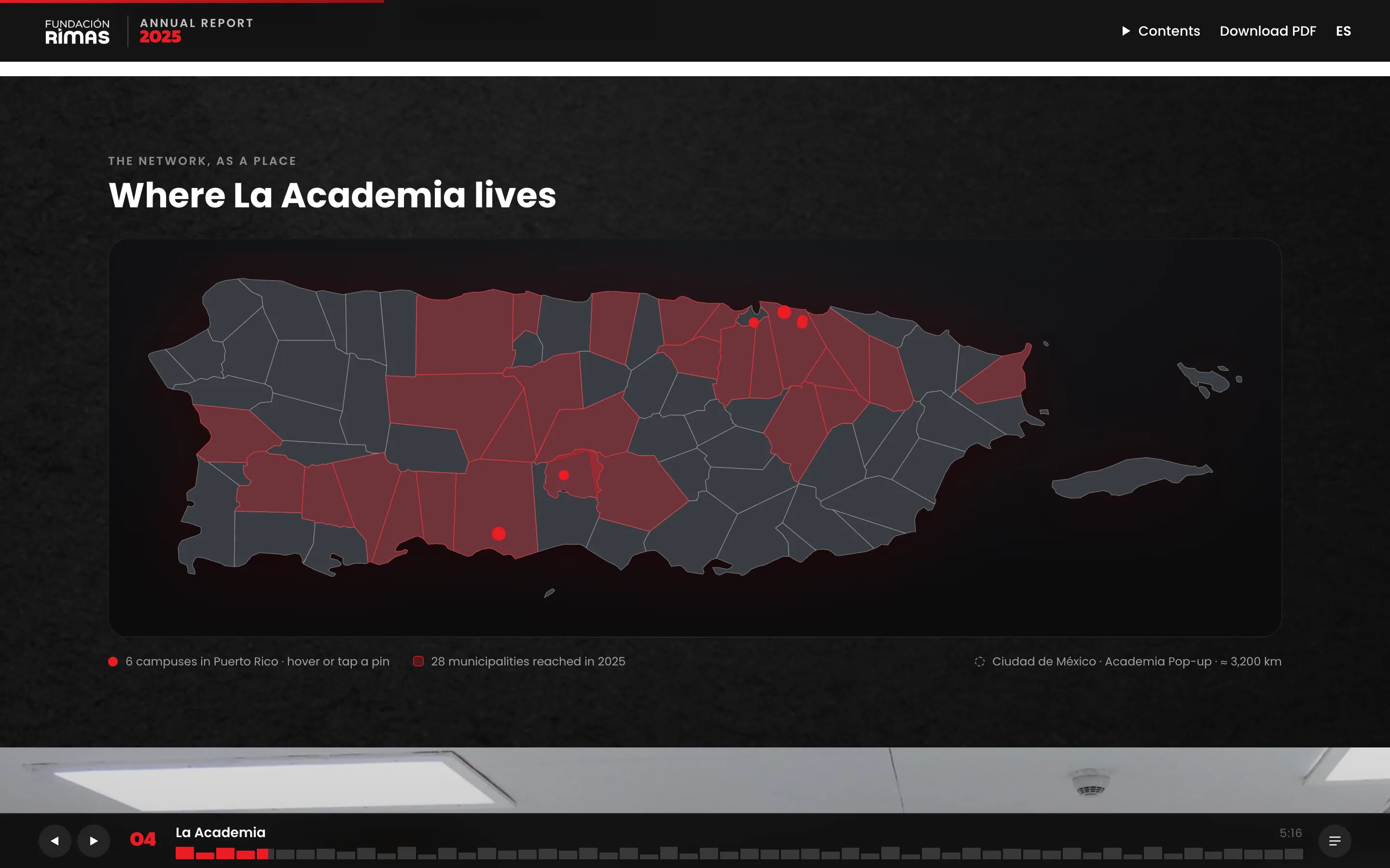 The interactive map: 78 municipality geometries drawn from real coastline, campu